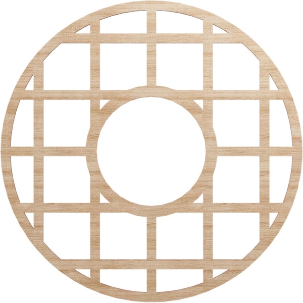 Ekena Millwork O'Neal Wood Fretwork Pierced Ceiling Medallion, Alder, 30"OD x 10 7/8"ID x 1/4"T CMWP30X30X0250ONAL - main